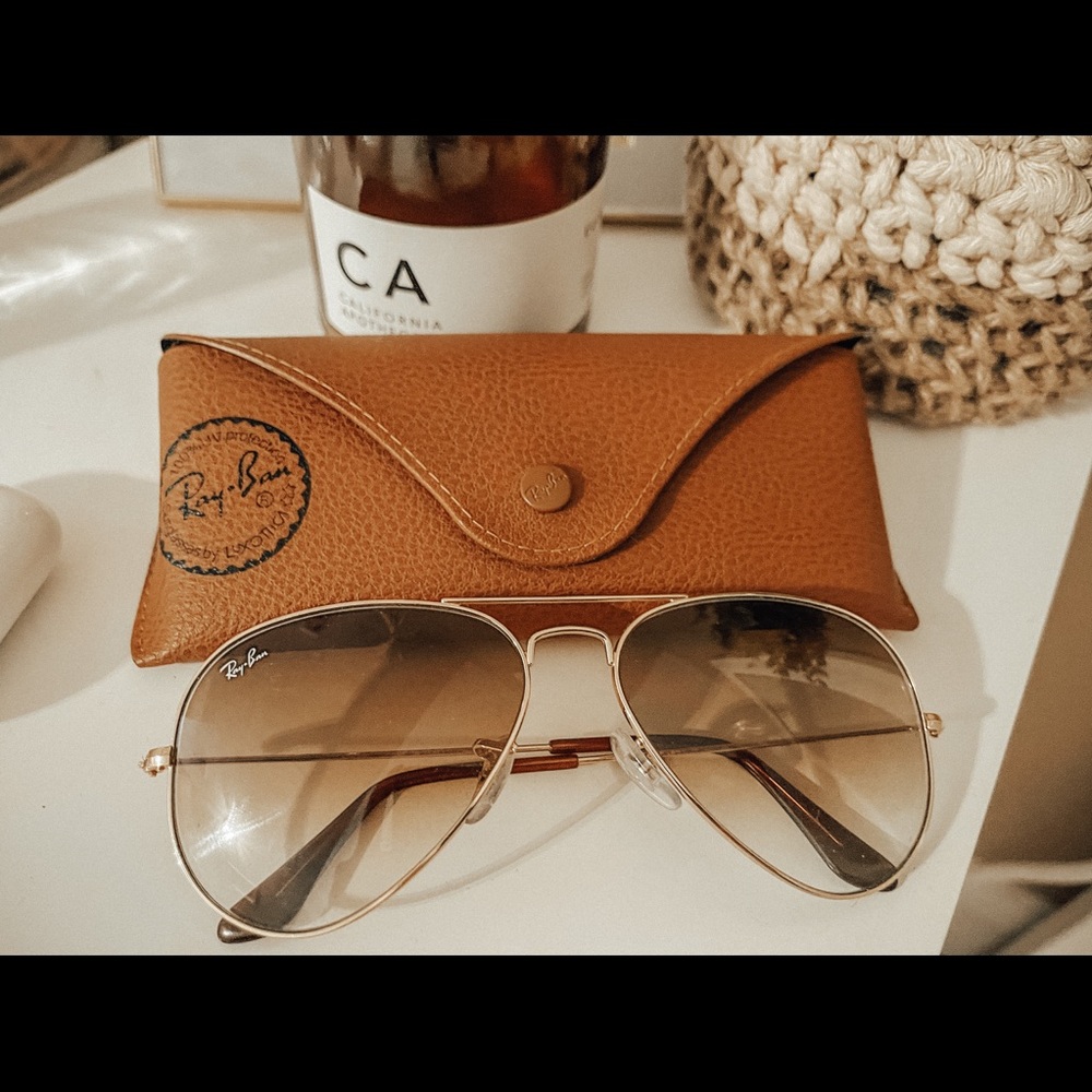 Ray-Ban gold/brown sunglasses